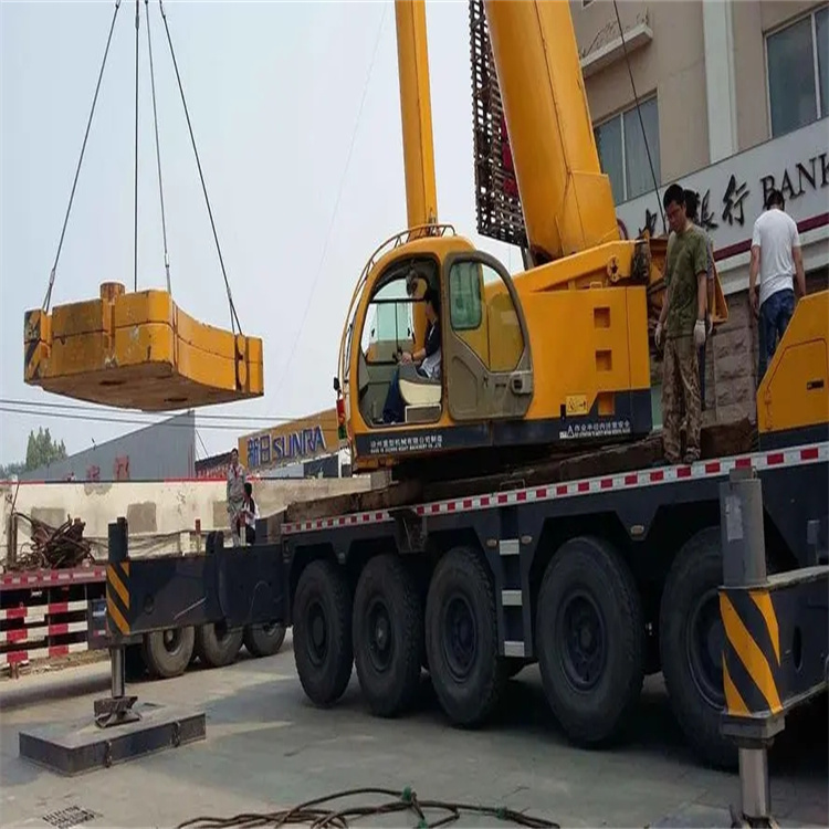 汉川当地吊车出租|机器吊装|75吨|工厂搬迁服务